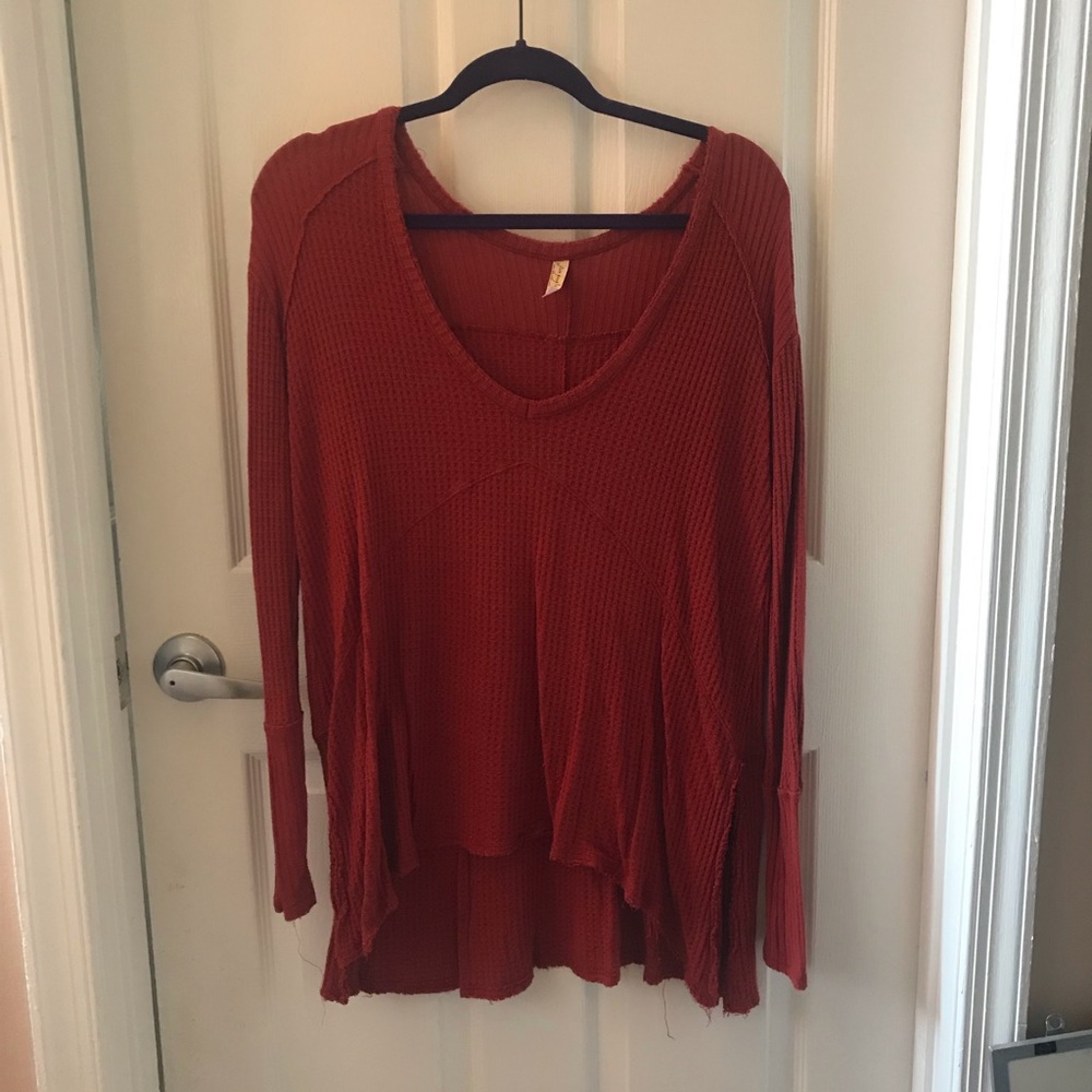 Red thermal free people dress
